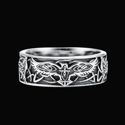 Odin's Raven & Wolf Ring