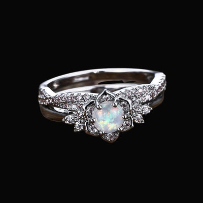 Snowflower Halo Ring