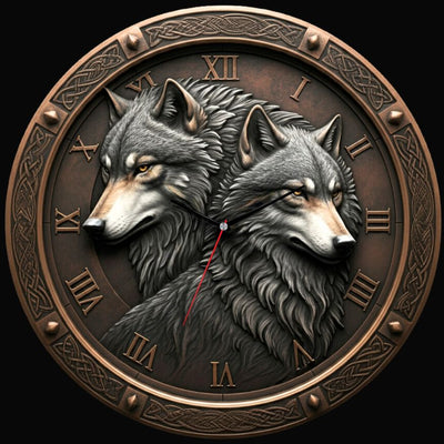 Wolves of Odin Clock