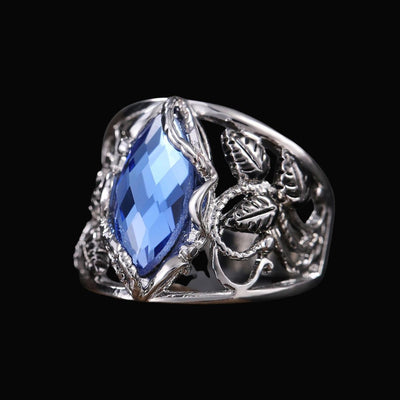 Anello a Vite con Zaffiro