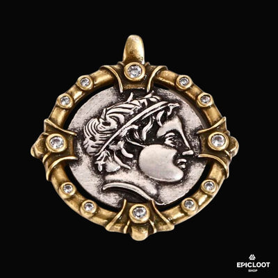 Antique-Inspired Roman Portrait Pendant