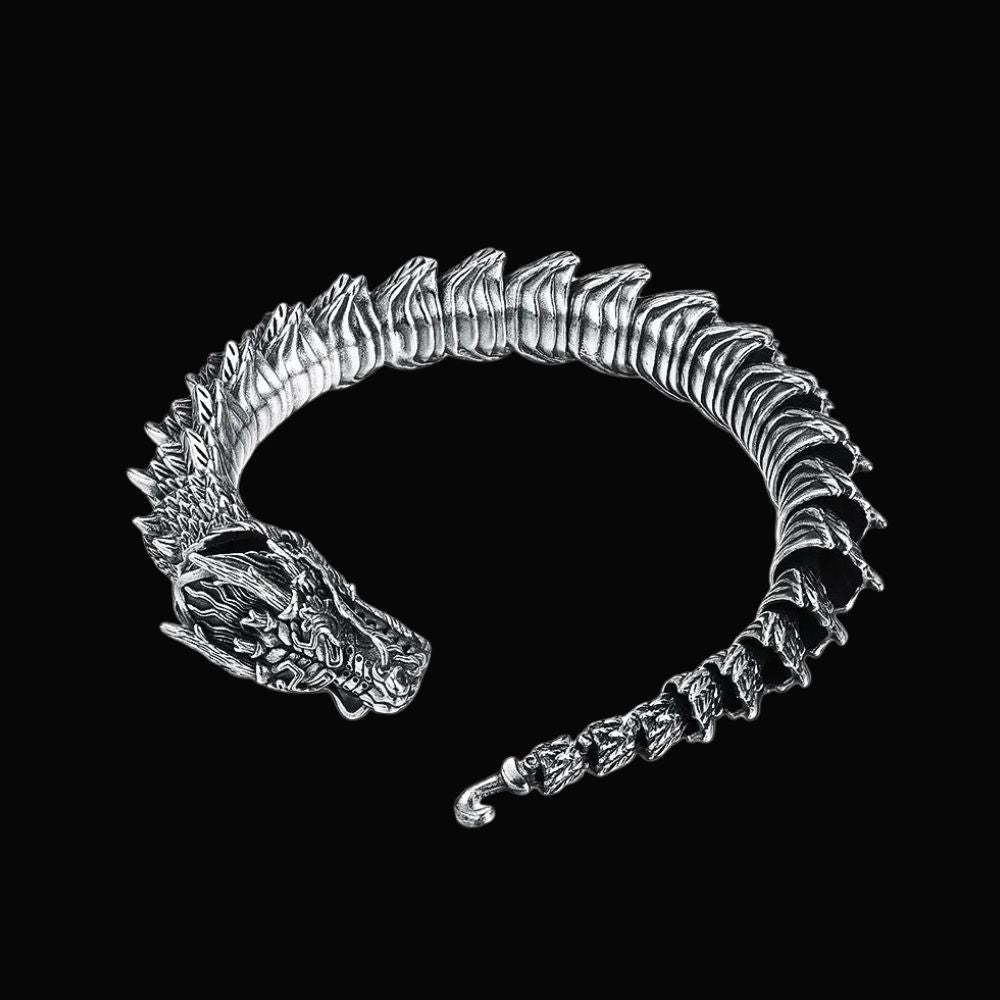 S925 Sterling Nidhogg Norse Dragon Bracelet
