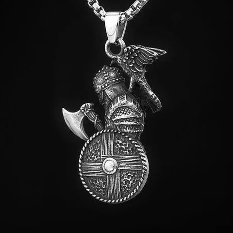 Raven's Call: Viking Warrior Necklace
