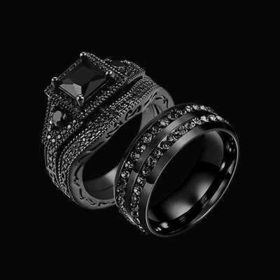 Dark Serenade Couples Ring