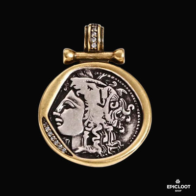 Greek Goddess Profile Pendant