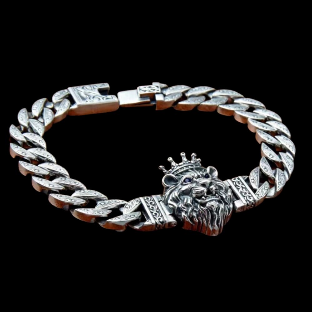 925 Silver Nemean Lion Sovereign Bracelet