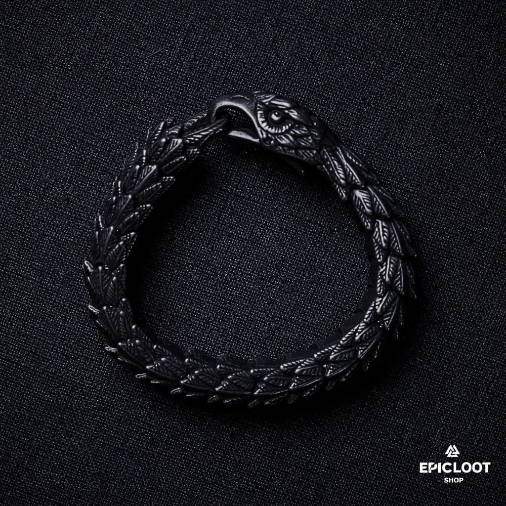 Norse Raven - Stainless Steel Raven Head Bracelet