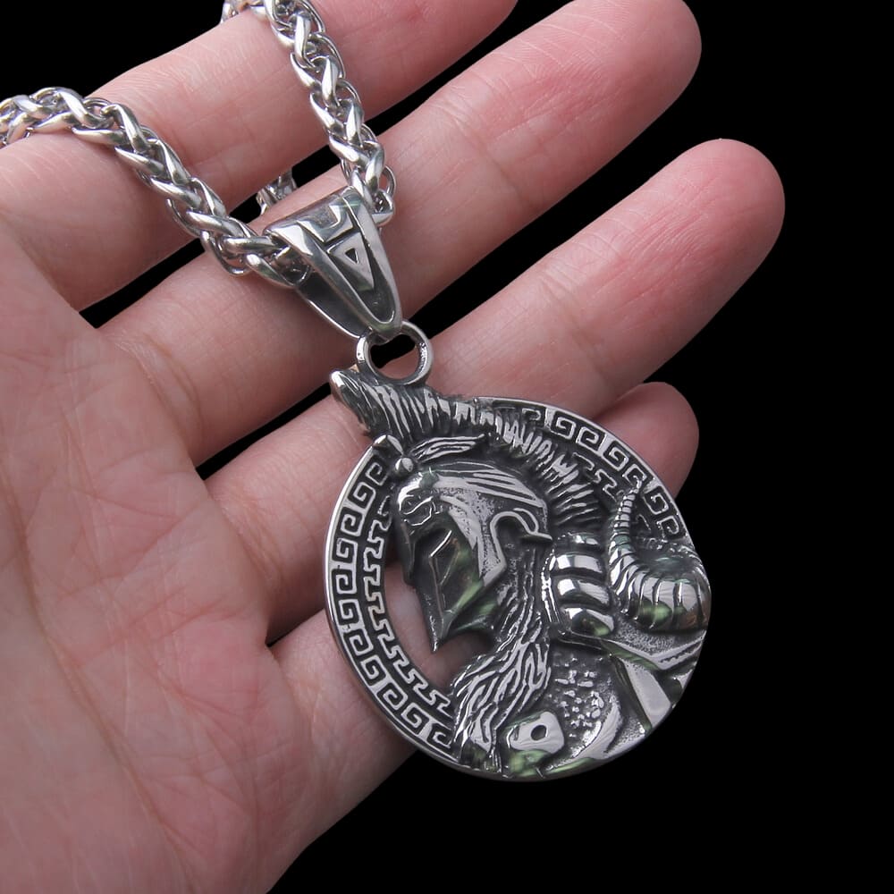 Spartan Spirit: Classic Greek Warrior Necklace