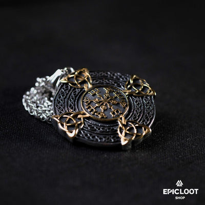 Collana Vegvísir Nordico e Nodo della Trinità