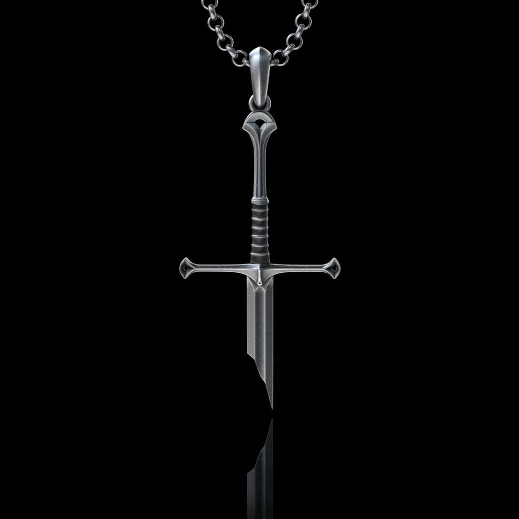 Broken Sword Pendant Necklace