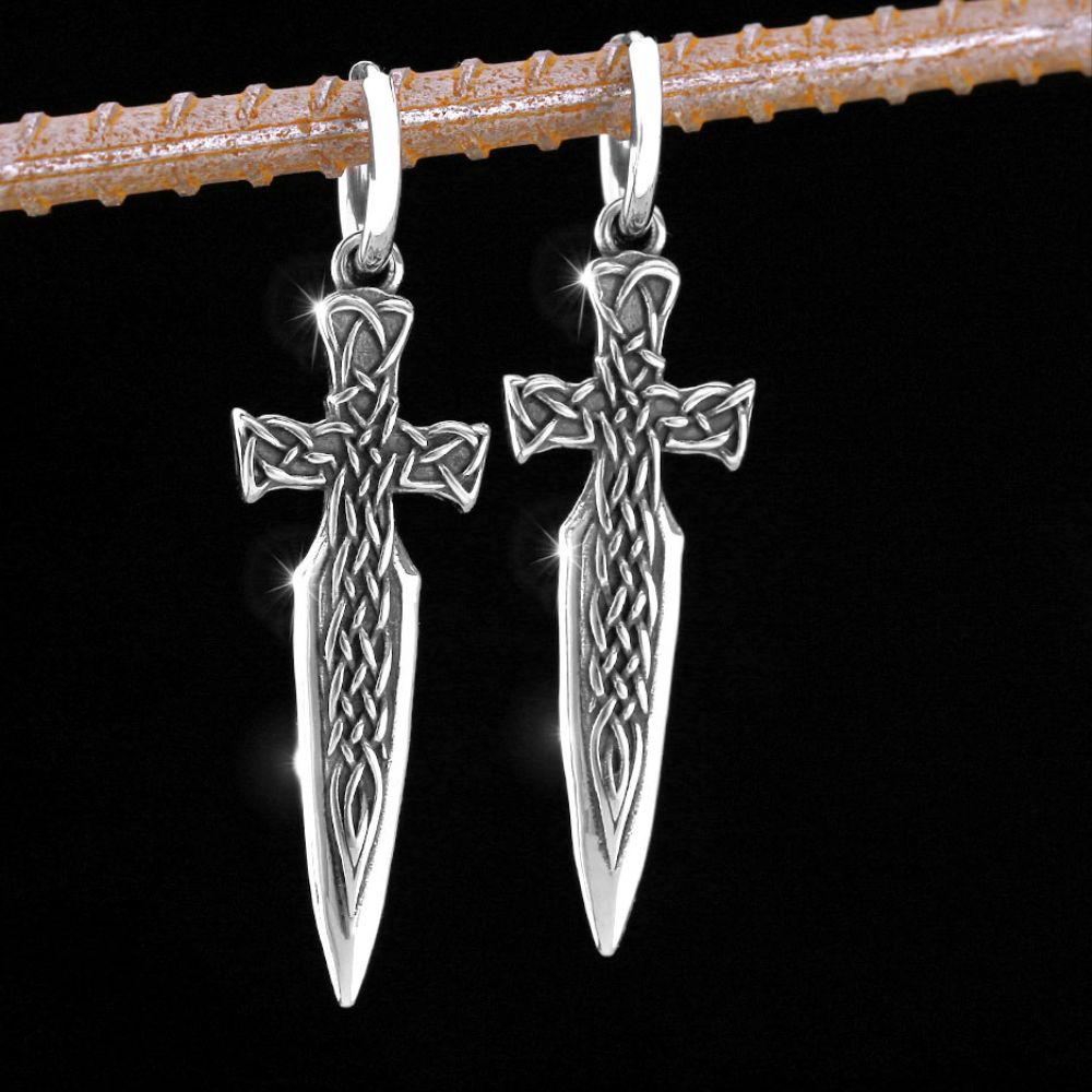 Nordic Sword Viking Earrings