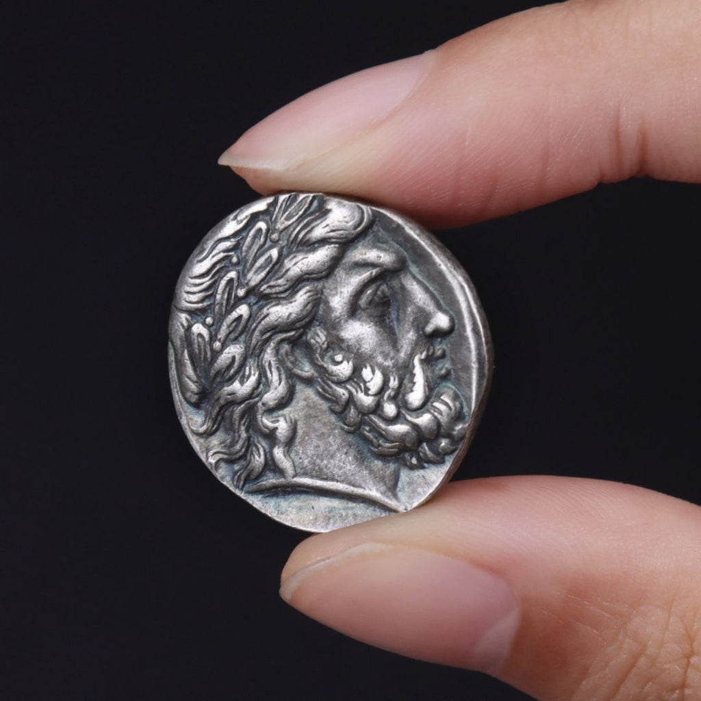 Replica of Zeus & Horseman Ancient Coin