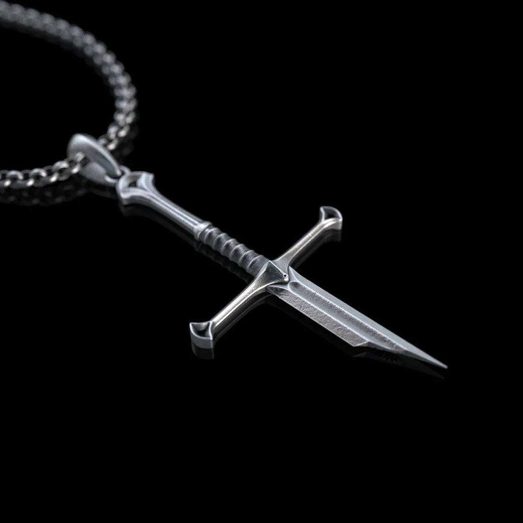 Broken Sword Pendant Necklace