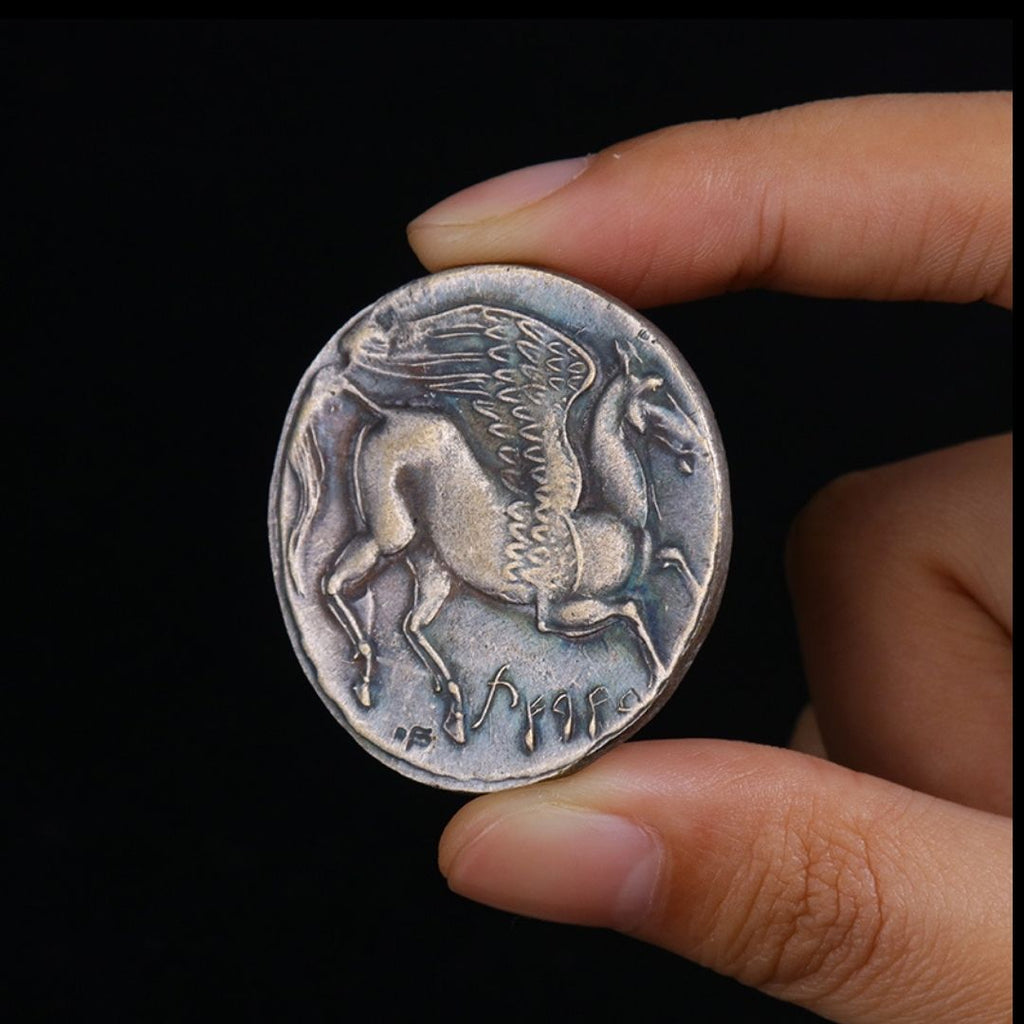 Pegasus and Athena Corinthian Coin Replica