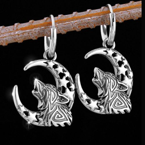 Norse Wolf Viking Earrings