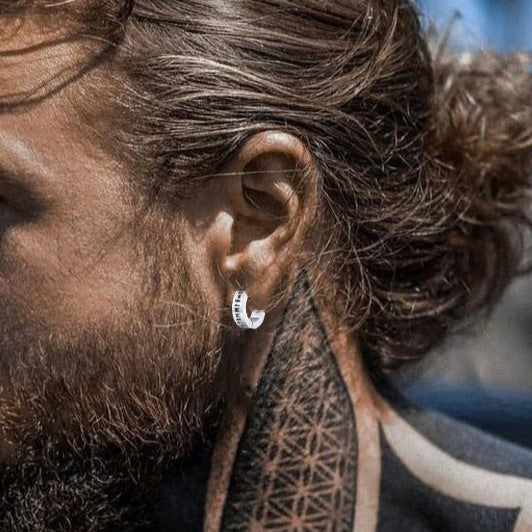 Men's Viking Runes Earring