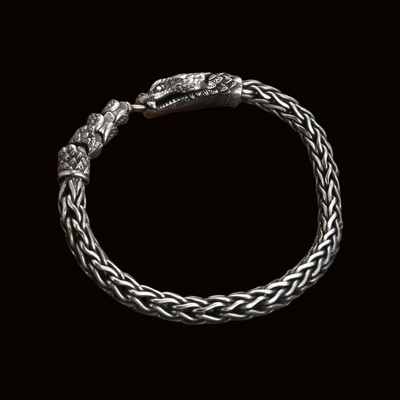 Jormungandr: Artisan 925 Sterling Silver Bracelet Masterpiece