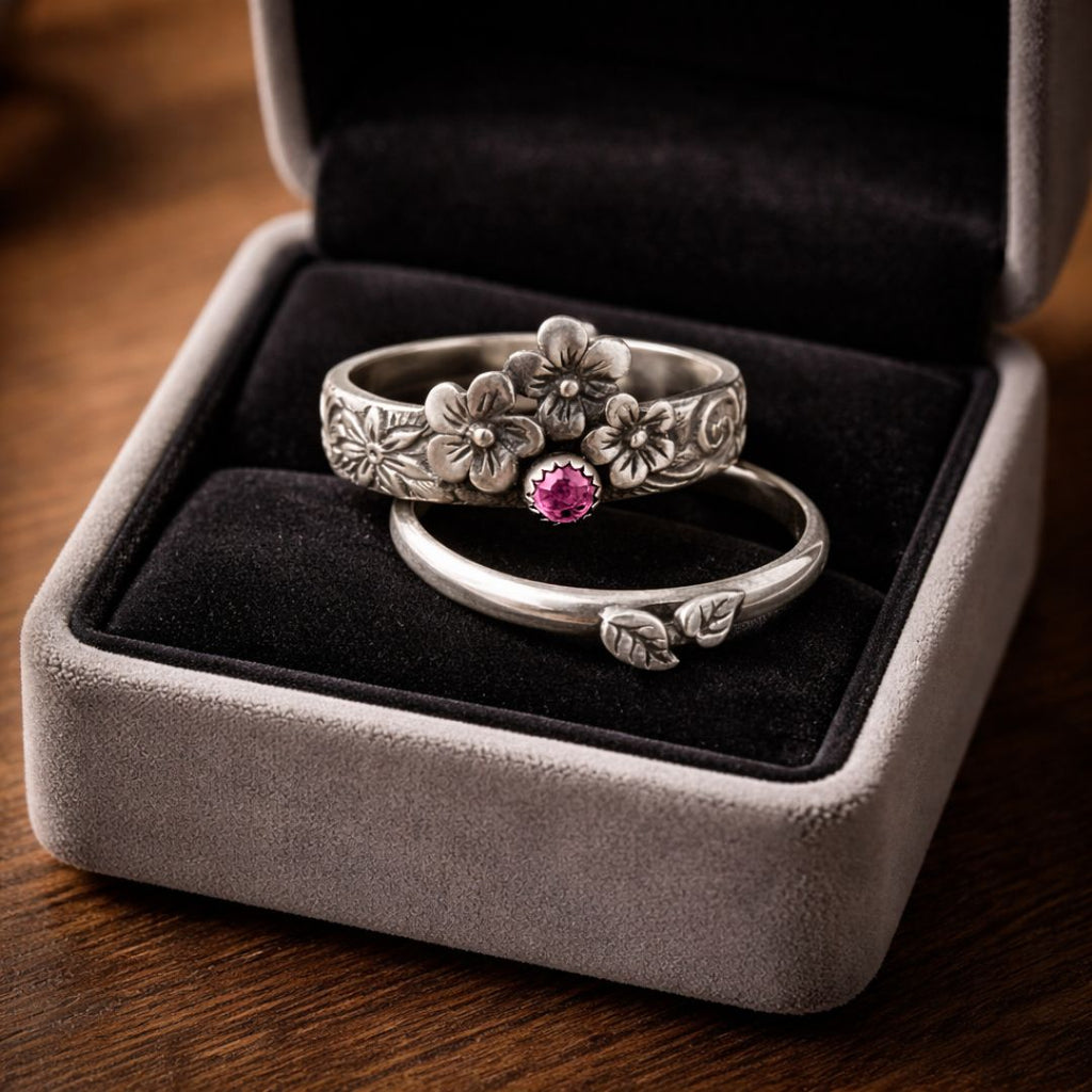 Blossoms of Hearth - Norse Women's Ring - Close-up | Epic Loot Shop
