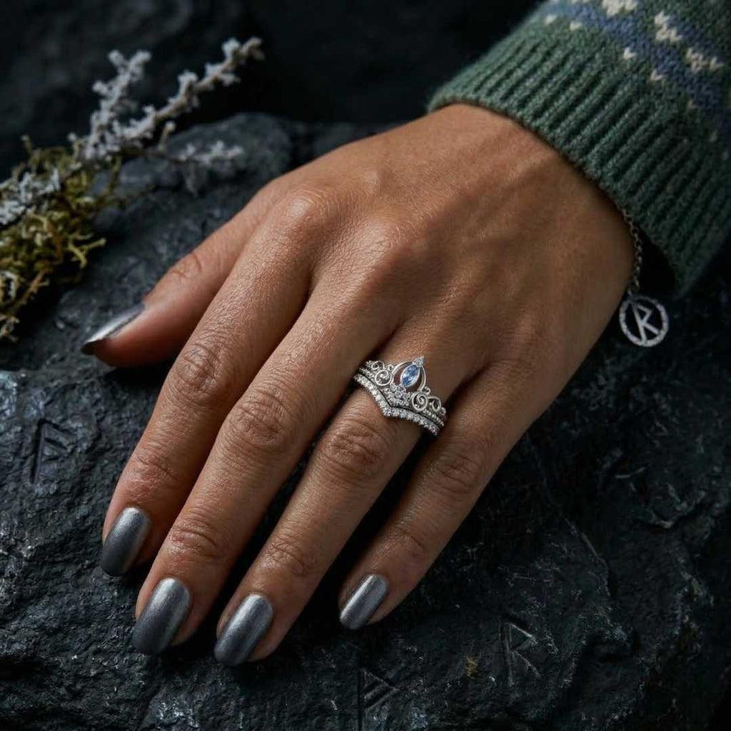 Celestial Crown Ring - Norse Women's Ring - Close-up | Epic Loot Shop