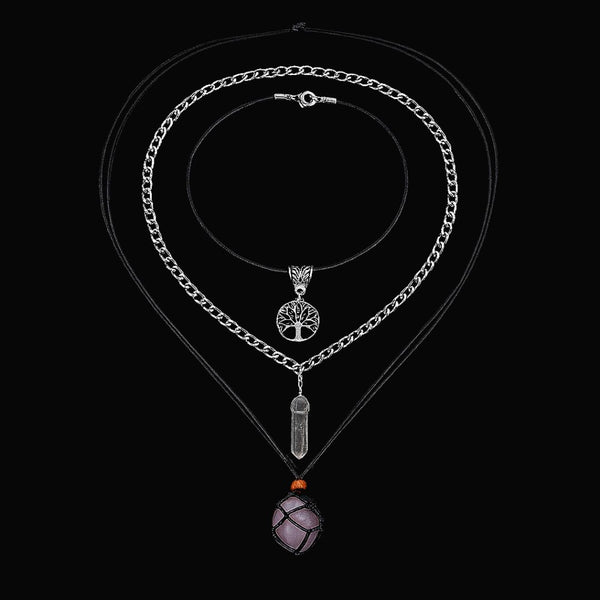 The Triad of Yggdrasil Set - Viking Necklace - Side Profile | Epic Loot Shop