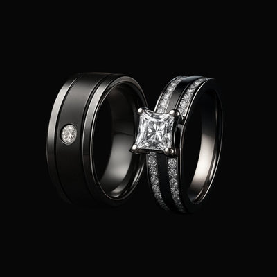 Ethereal Eclipse Couples Rings