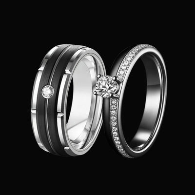 Ethereal Eclipse Couples Rings
