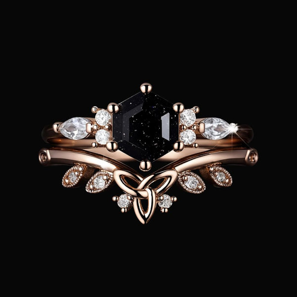 Hexa Bloom Ring - Norse Women's Ring - Side Profile | Epic Loot Shop