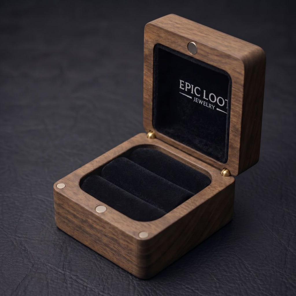 2 Slot Ring Wooden Box