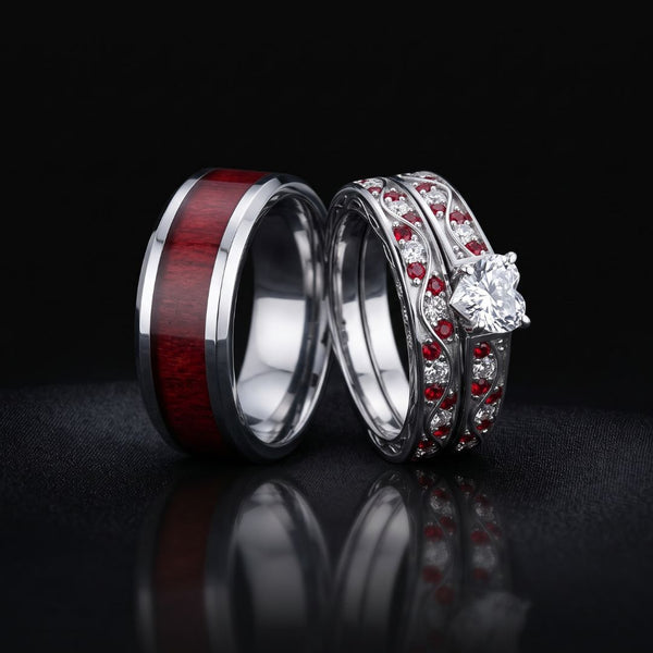 Prsten pro páry Crimson Bond
