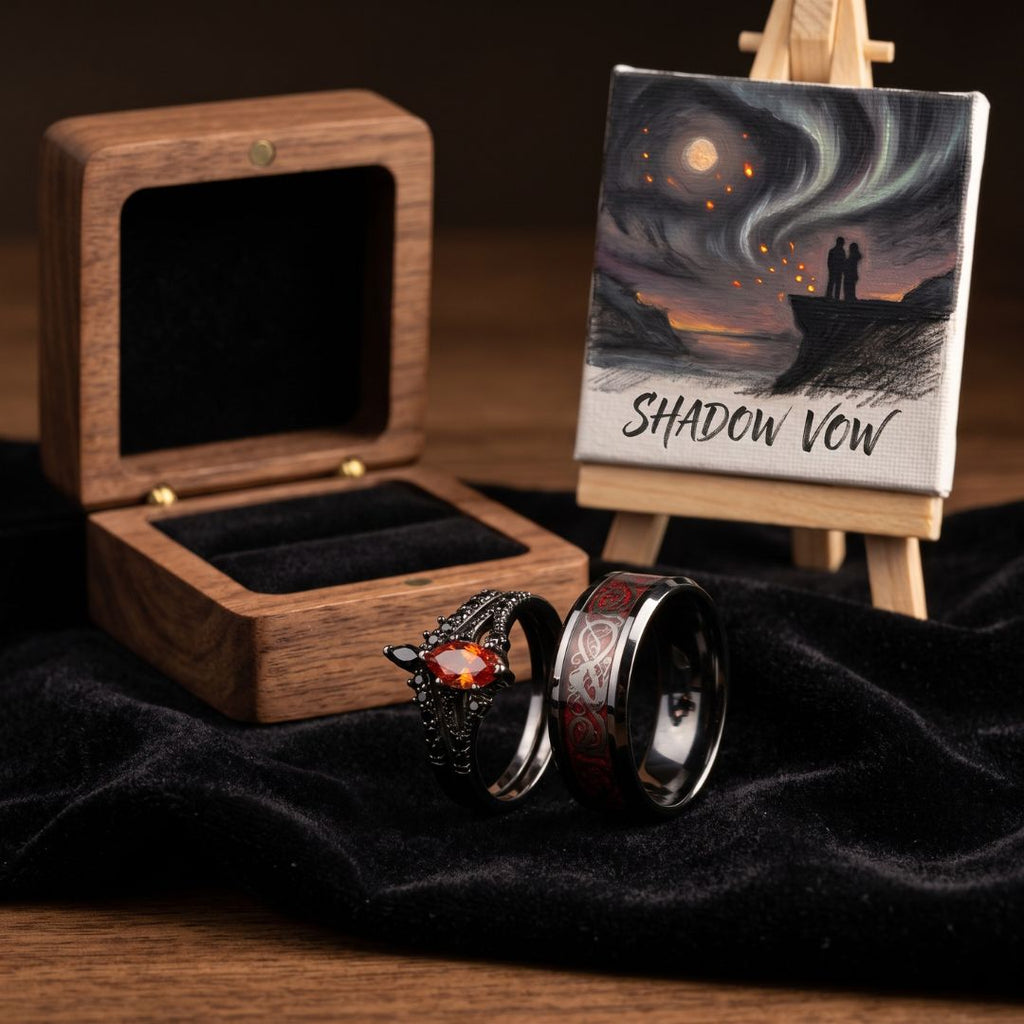 Shadow Vow Couples Rings