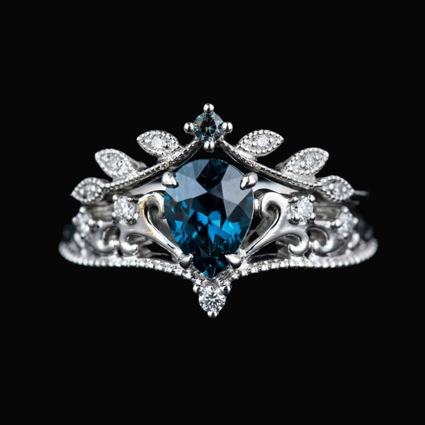 Frosted Crown Ring - Norse Women's Ring - Side Profile | Epic Loot Shop