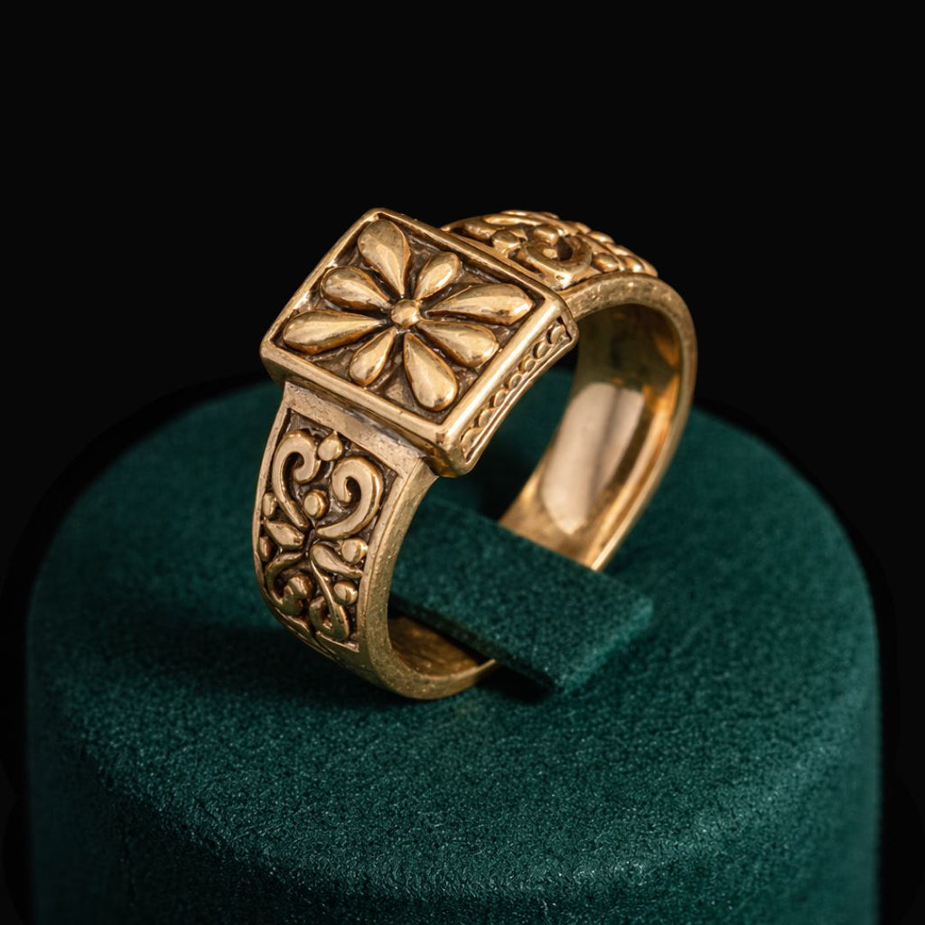 Golden Promise Ring - Norse Women's Ring - Alternative Angle | Epic Loot Shop