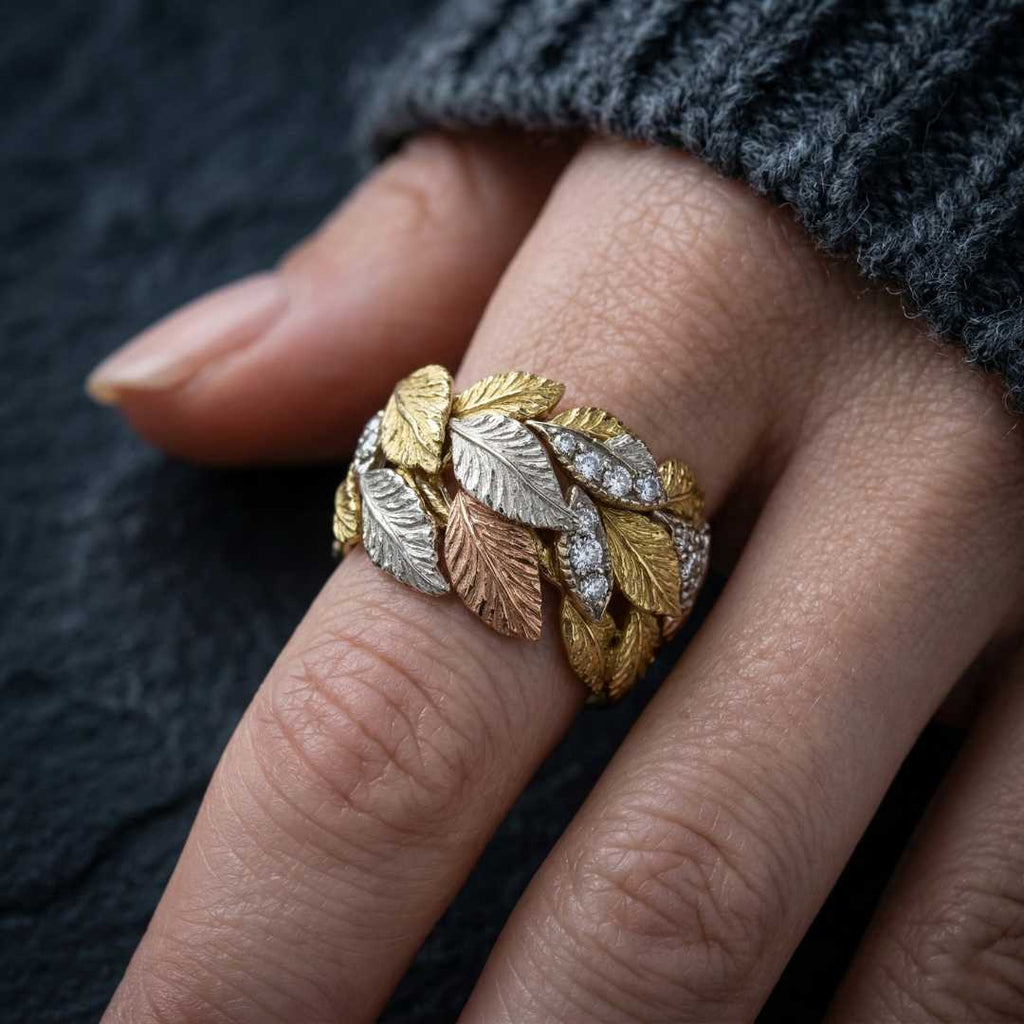 Northern Leaves - Norse Women's Ring - Alternative Angle | Epic Loot Shop
