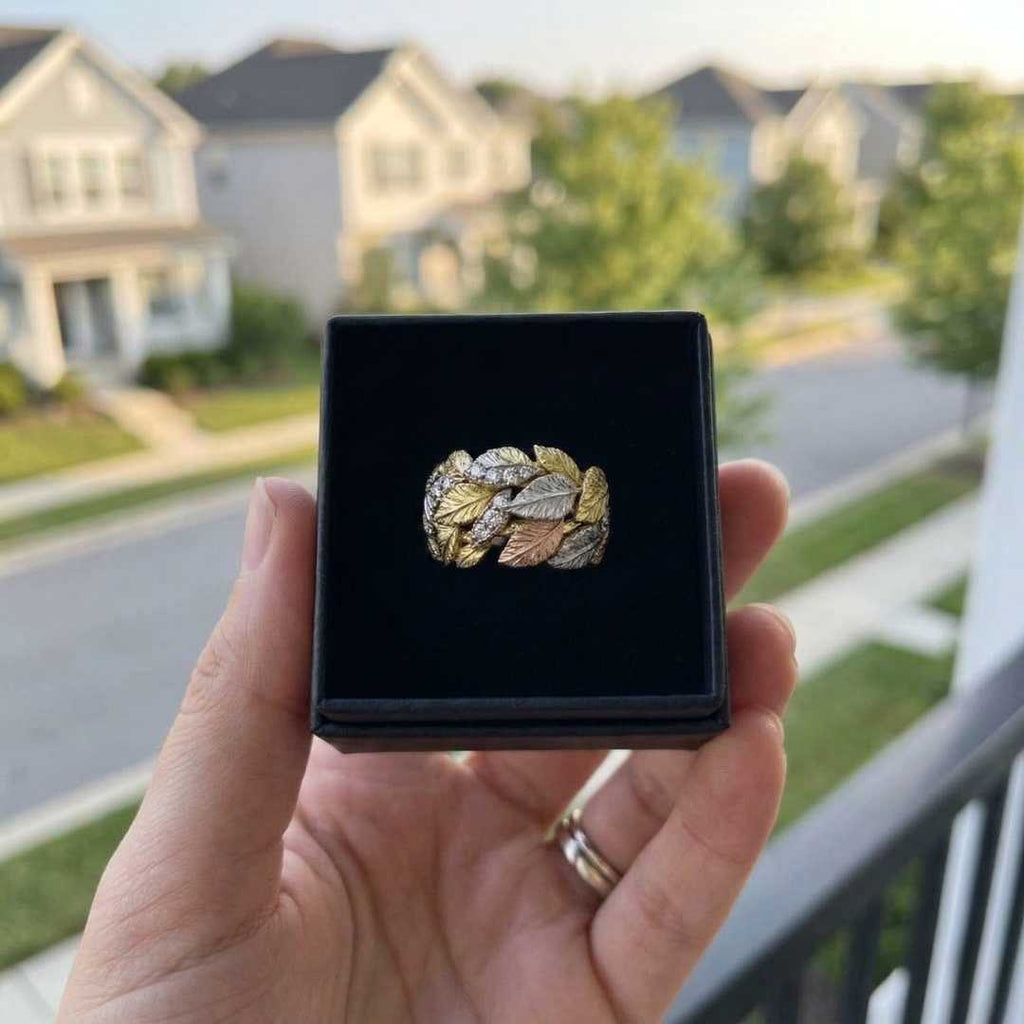 Northern Leaves - Norse Women's Ring - Side Profile | Epic Loot Shop