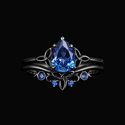 Nóttveil Blue Ember Ring
