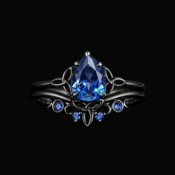Nóttveil Blue Ember Ring
