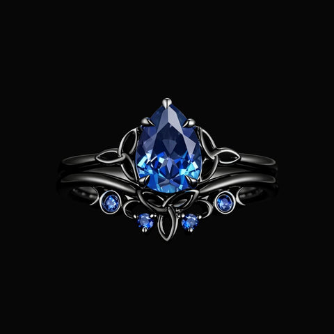 Nóttveil Blue Ember Ring