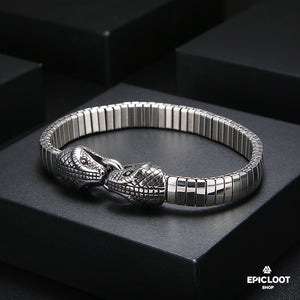 Hochwertiges Jormungandr-Herrenarmband aus Stahl