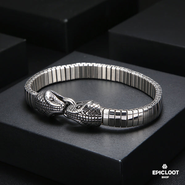 Hochwertiges Jormungandr-Herrenarmband aus Stahl