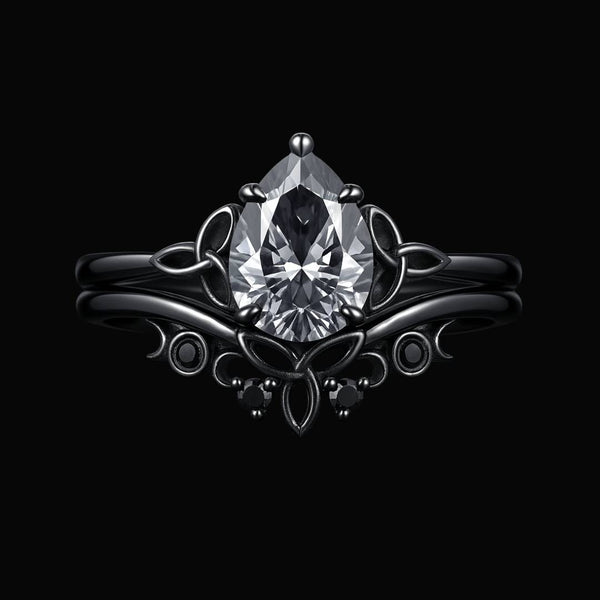 Shadow Tear Ring - Norse Women's Ring - Alternative Angle | Epic Loot Shop