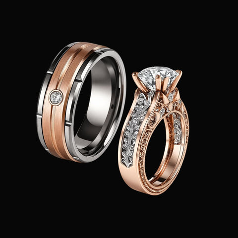 Shielded Love Couples Ring