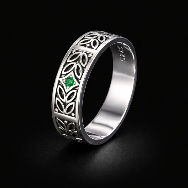 Verdant Knot Ring - Norse Women's Ring - Detailed View | Epic Loot Shop