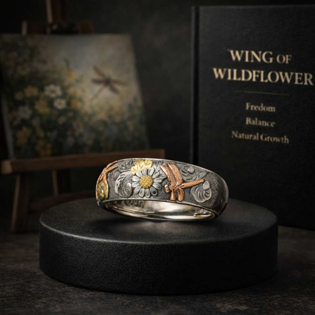 Wing of Wildflower - Norse Women's Ring - Close-up | Epic Loot Shop
