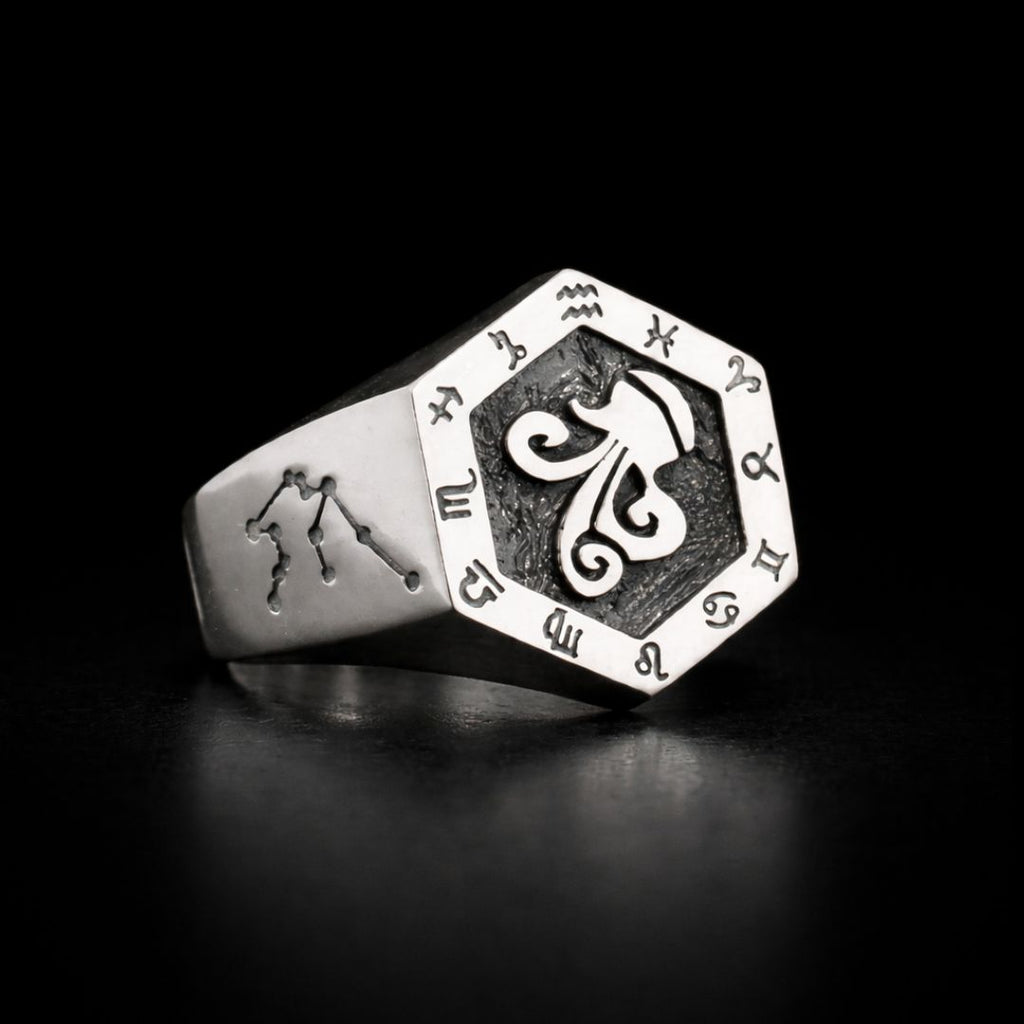 Aquarius Zodiac Ring