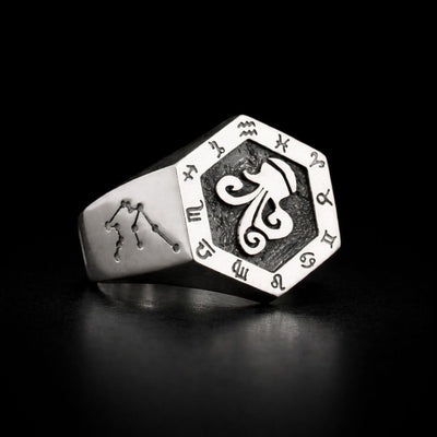 Aquarius Zodiac Ring