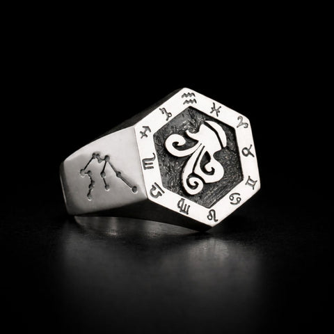Aquarius Zodiac Ring