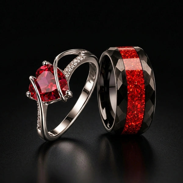 Ember Vow Couples Rings