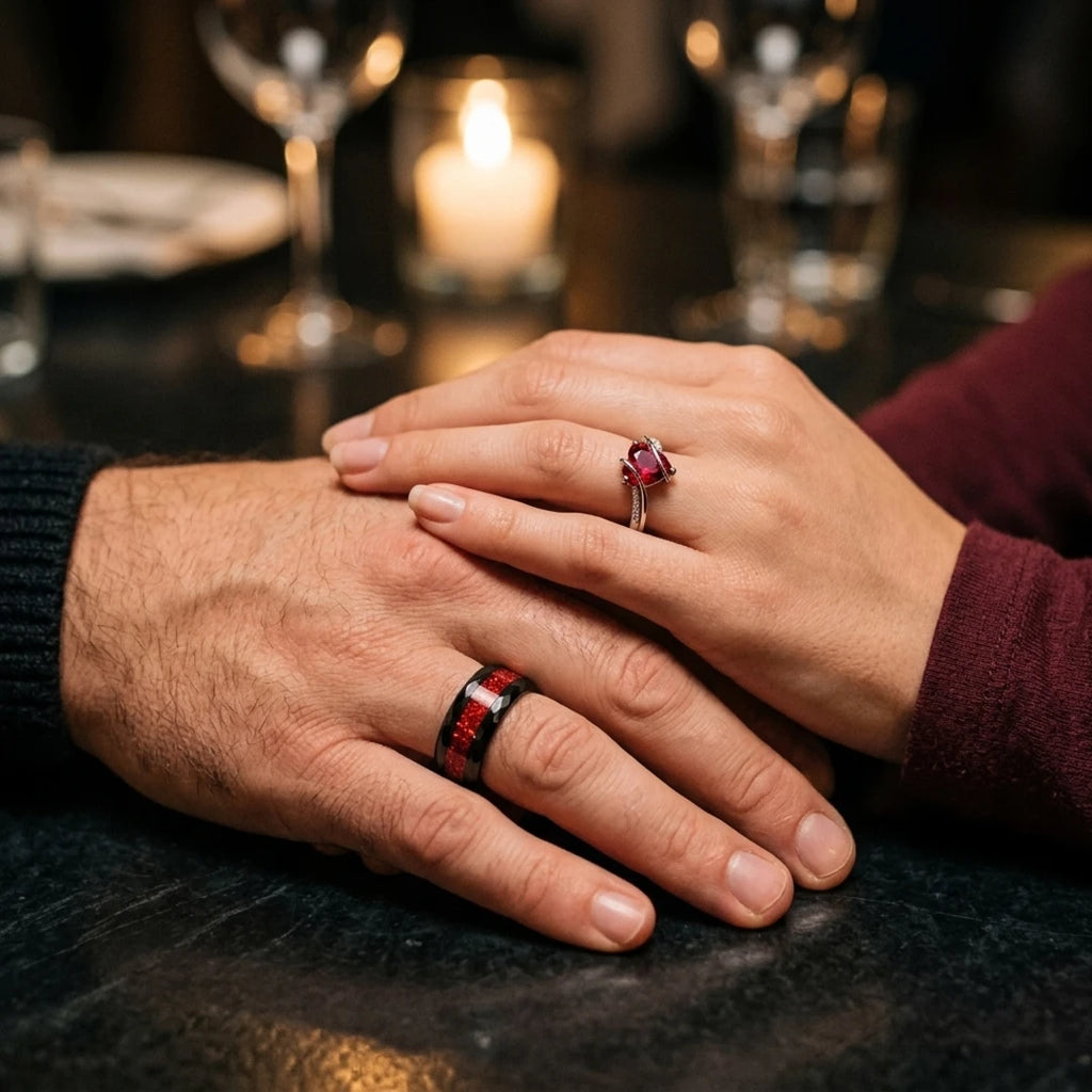 Ember Vow Couples Rings