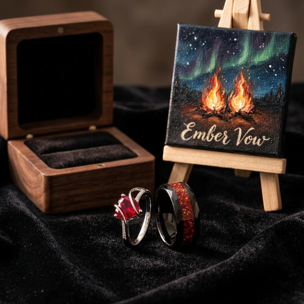 Ember Vow Couples Rings