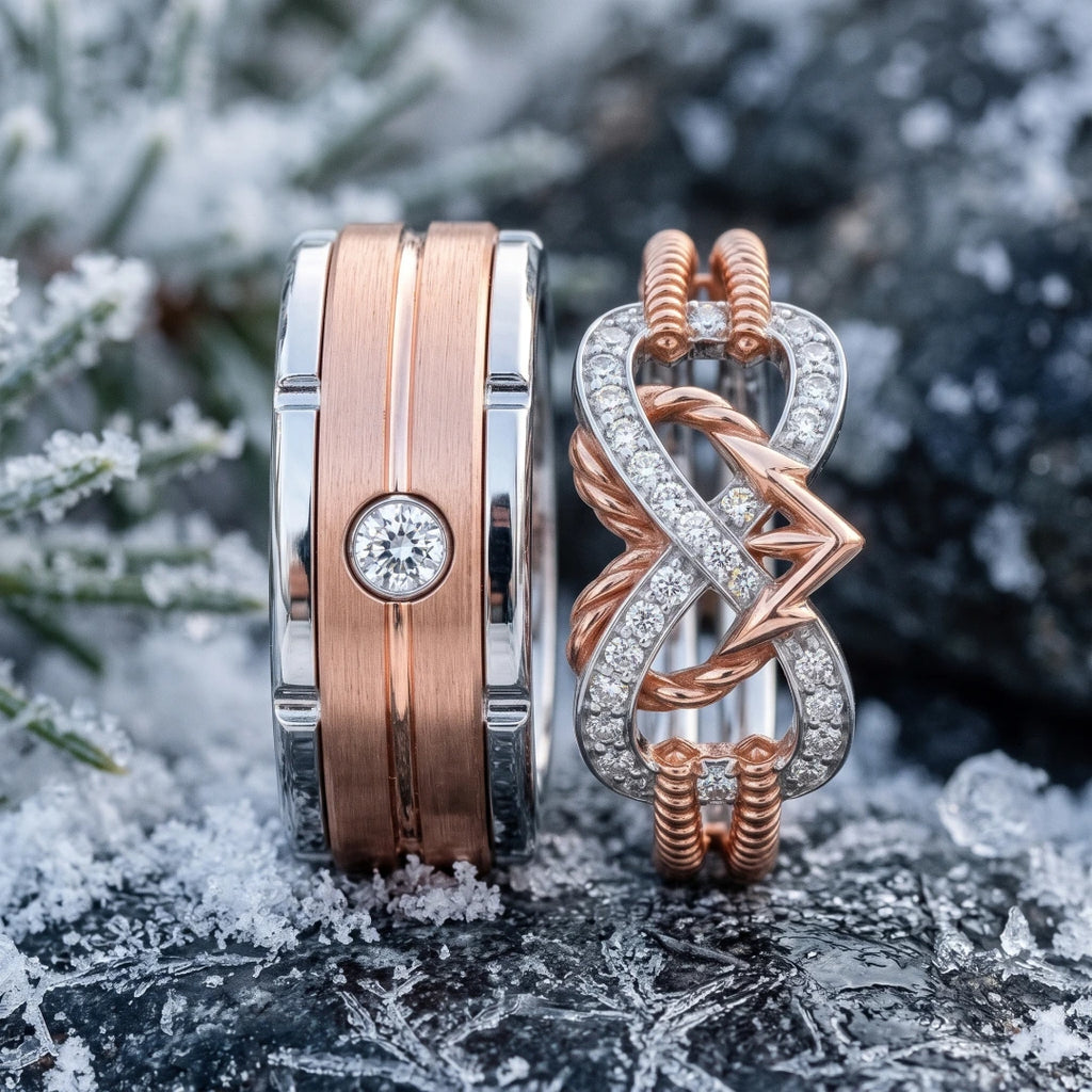 Nordic Vow Couples Rings